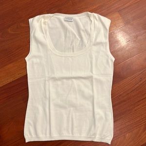 Borgofiori Italian Designer women’s Sleeveless top, cream/white M